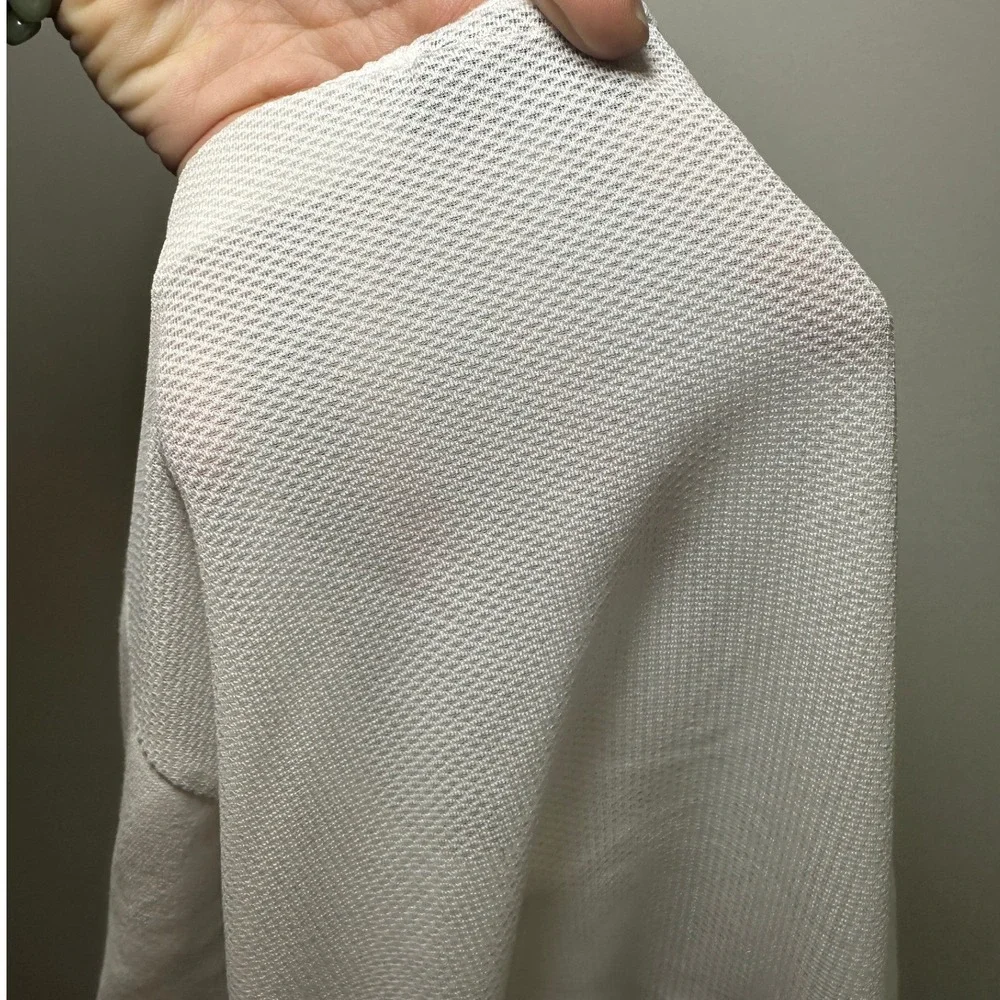 Nike Womens Pullover Minimalist White Mesh Back Athletic Short Sleeve Size Small